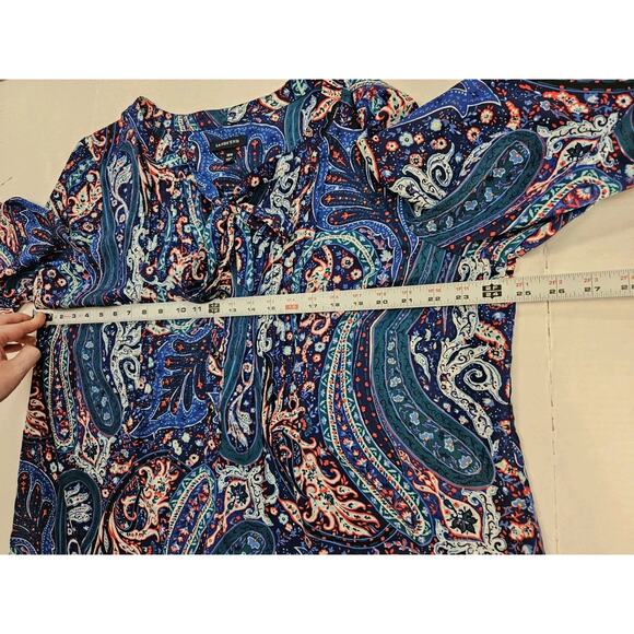Lands End Tunic Top Women's Size 18w Multicolor Floral Abstract Statement - Picture 3 of 6